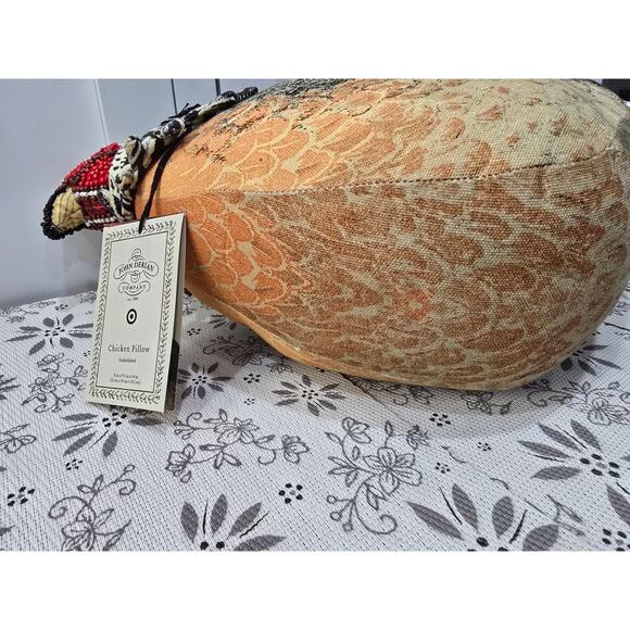 NWT John Derian for Target Chicken Pillow – Beaded Decorative Accent - Picture 7 of 10